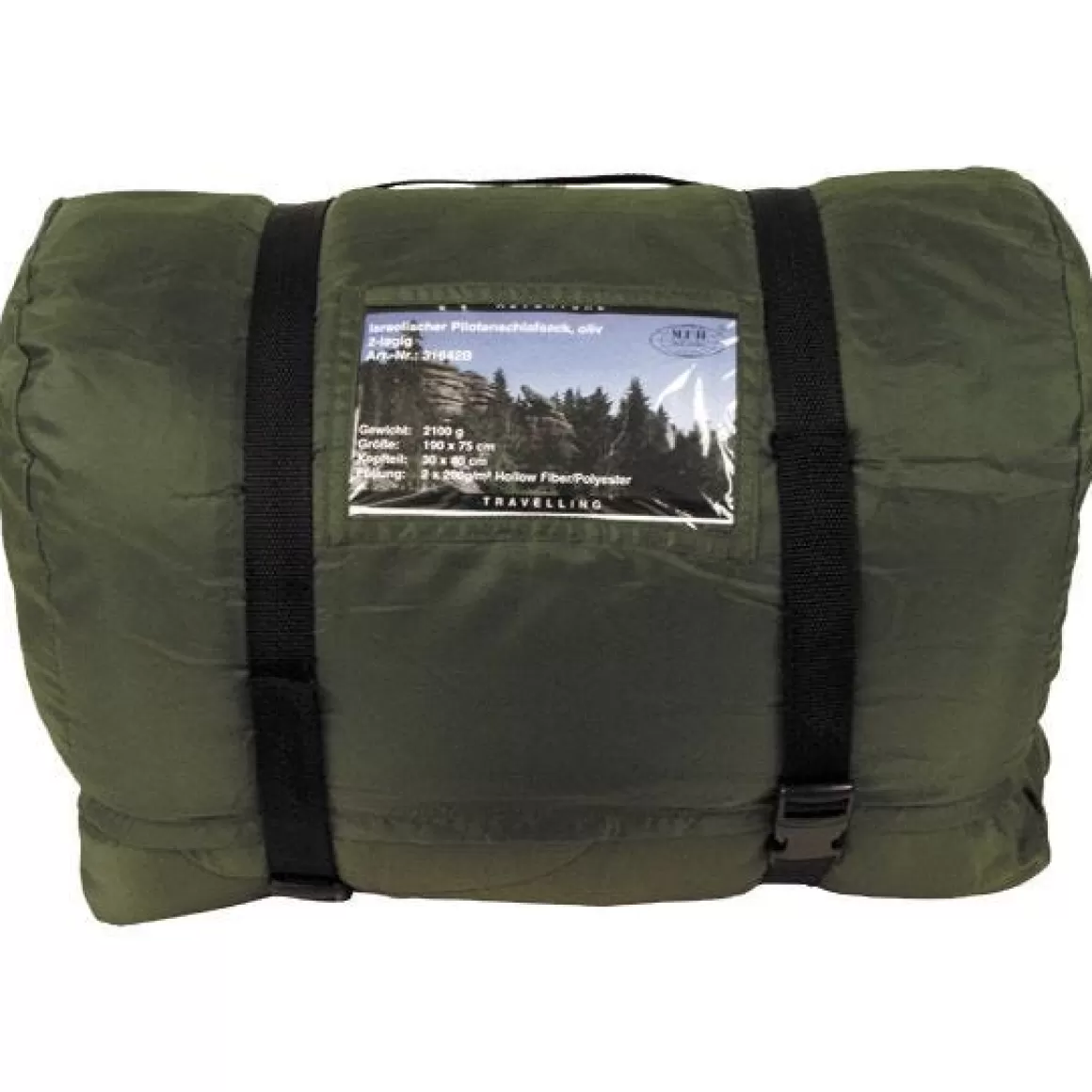 MFH Sleeping Gear> Israeli Pilot's Sleeping Bag Olive