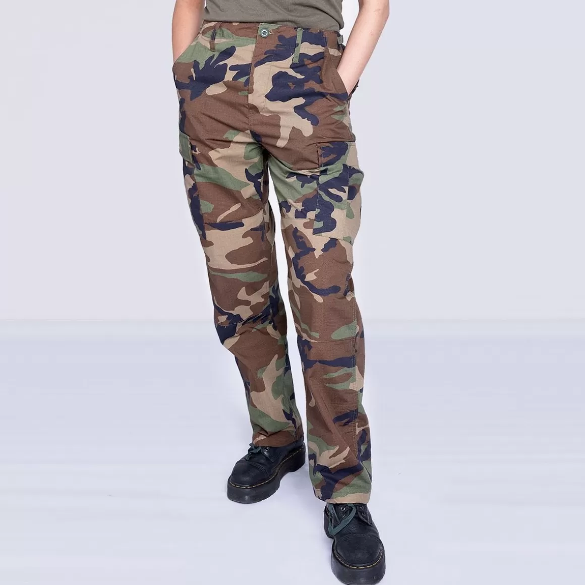 Helikon Trousers>Mfh Ladies Ripstop Trousers Woodland