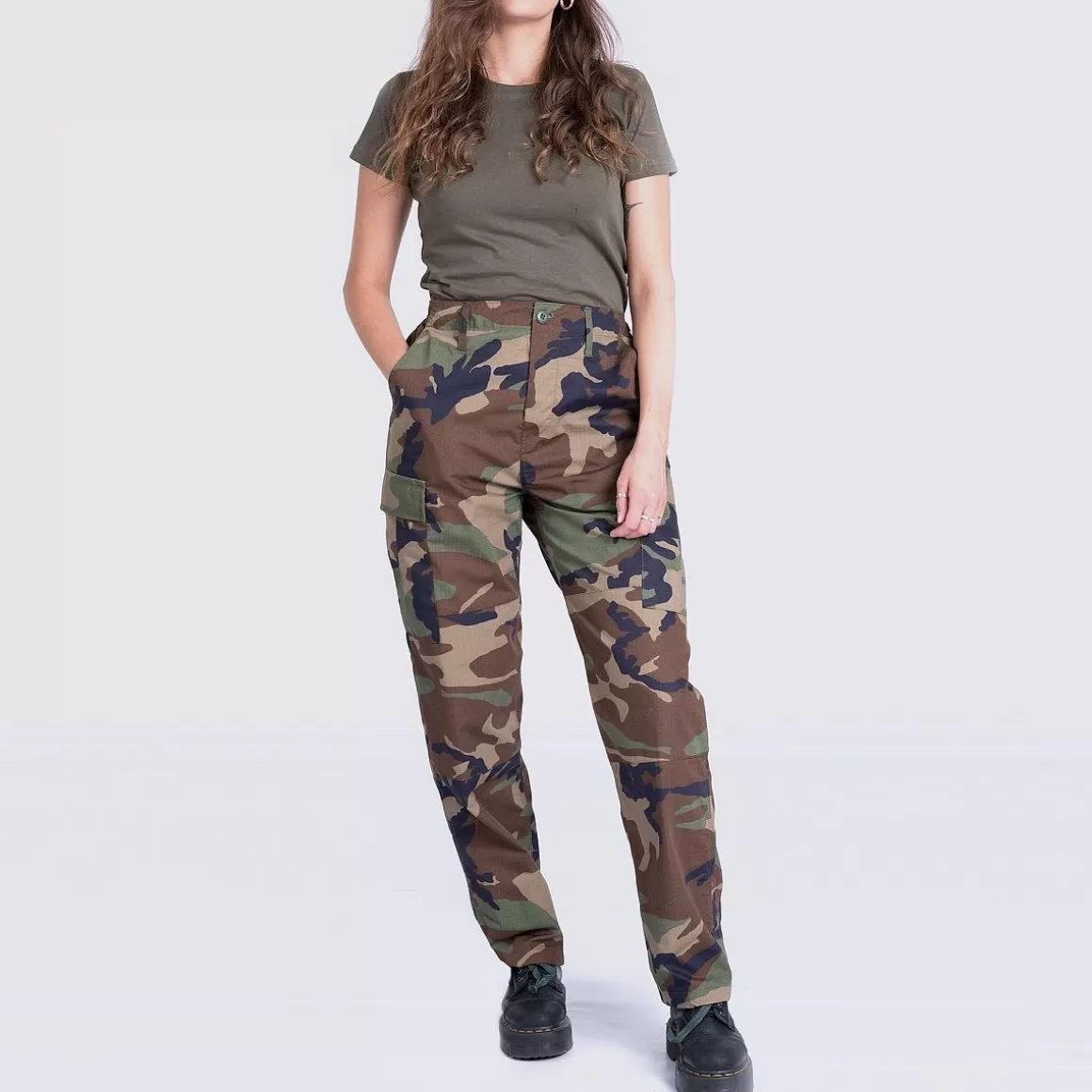 Helikon Trousers>Mfh Ladies Ripstop Trousers Woodland