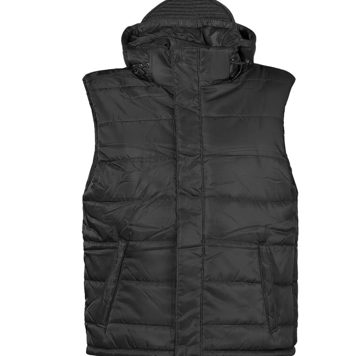 Helikon Multipurpose Vests>Mfh Lined Vest With A Detachable Hood Black