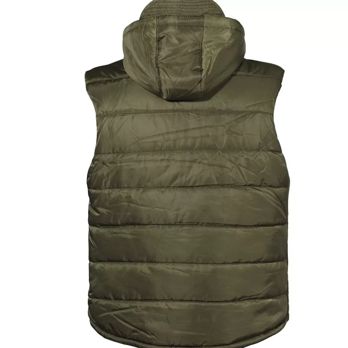 MFH Multipurpose Vests> Lined Vest With A Detachable Hood Od Green