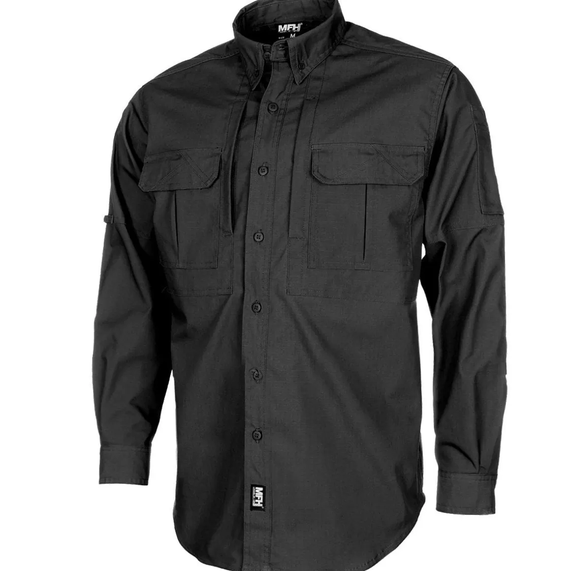 Maxpedition Shirts>Mfh Long Sleeved Teflon Coated Ripstop Attack Shirt Black