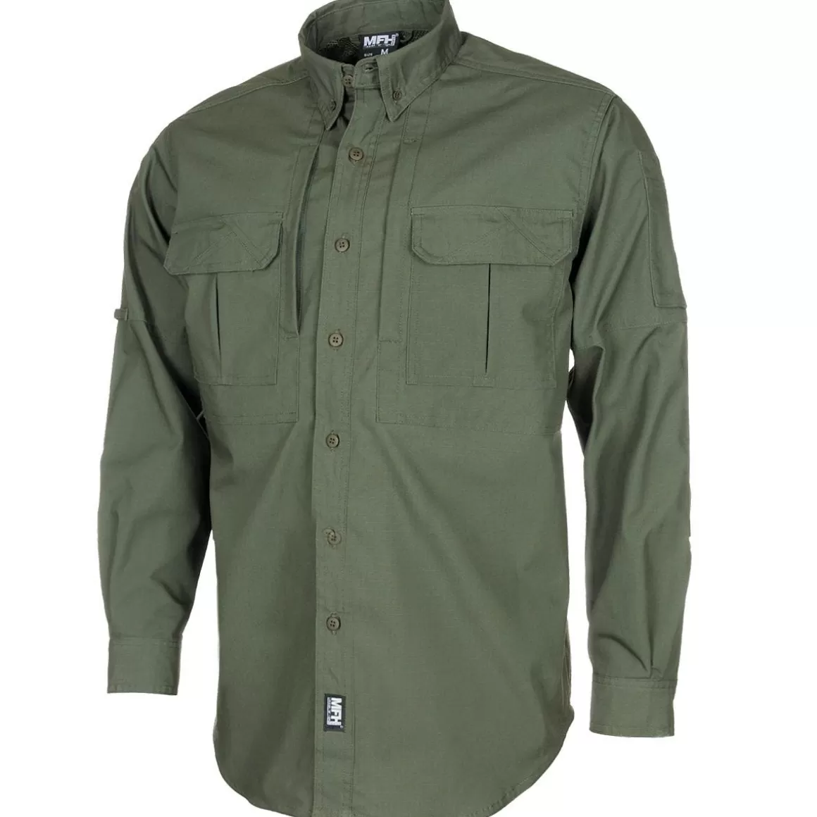 Flyye Industries Shirts>Mfh Long Sleeved Teflon Coated Ripstop Attack Shirt Od Green