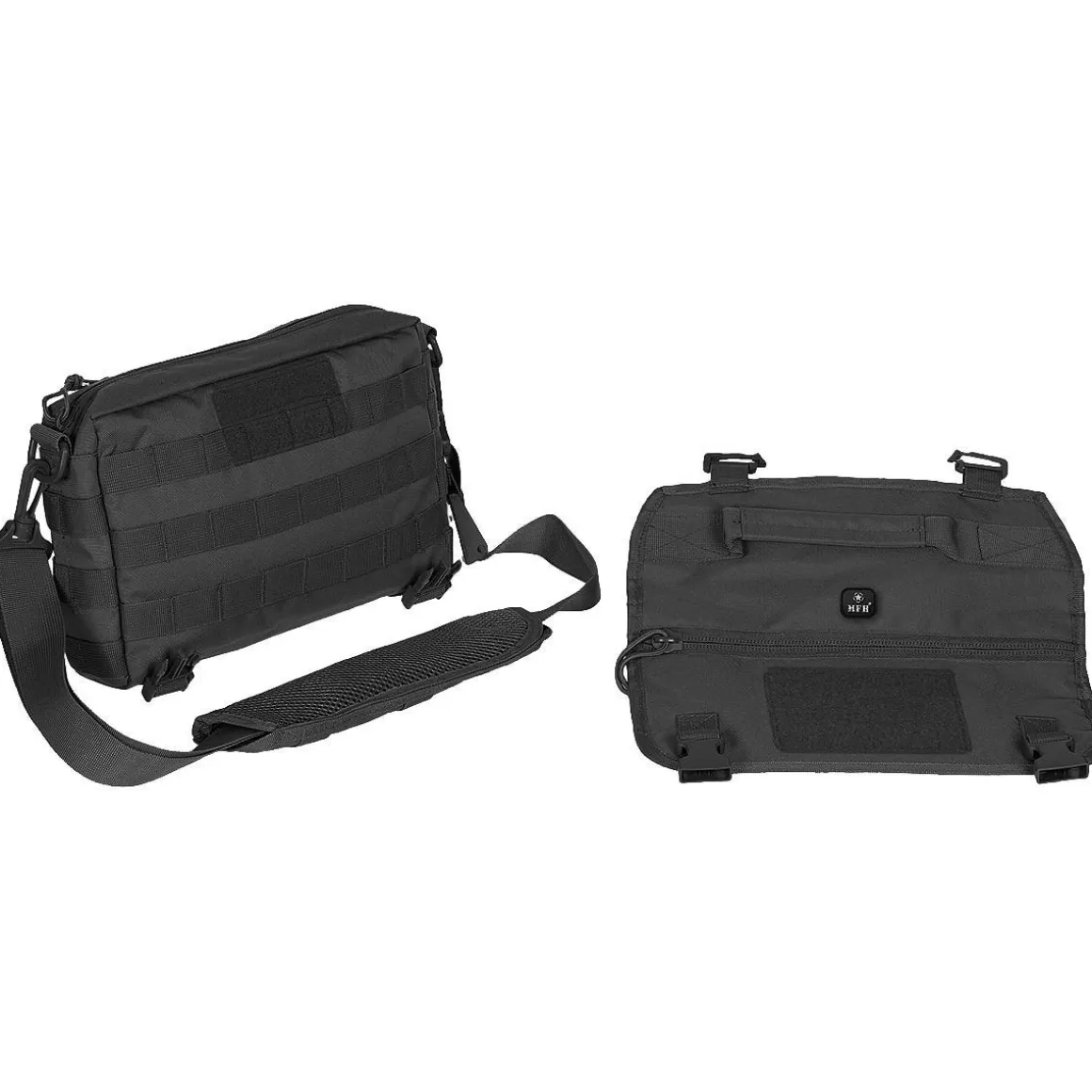 MFH Shoulder Bags> Molle Shoulder Bag Padded Straps Black