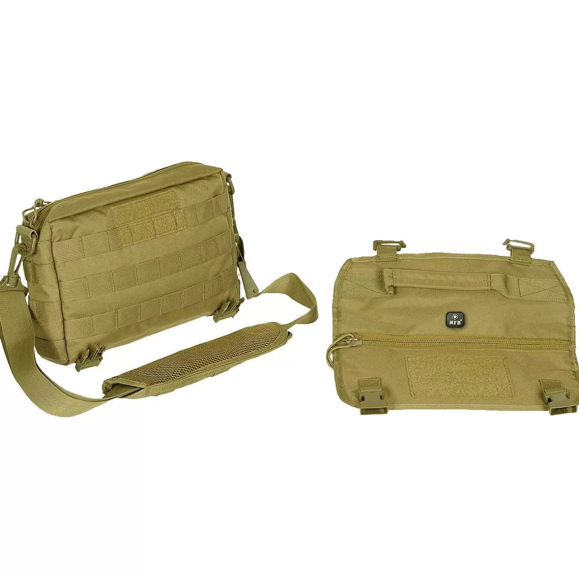 MFH Shoulder Bags> Molle Shoulder Bag Padded Straps Coyote Tan