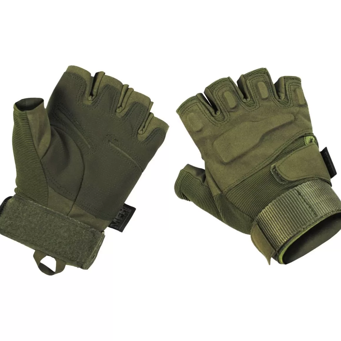 MFH Gloves> Protect Tactical Fingerless Gloves Od Green