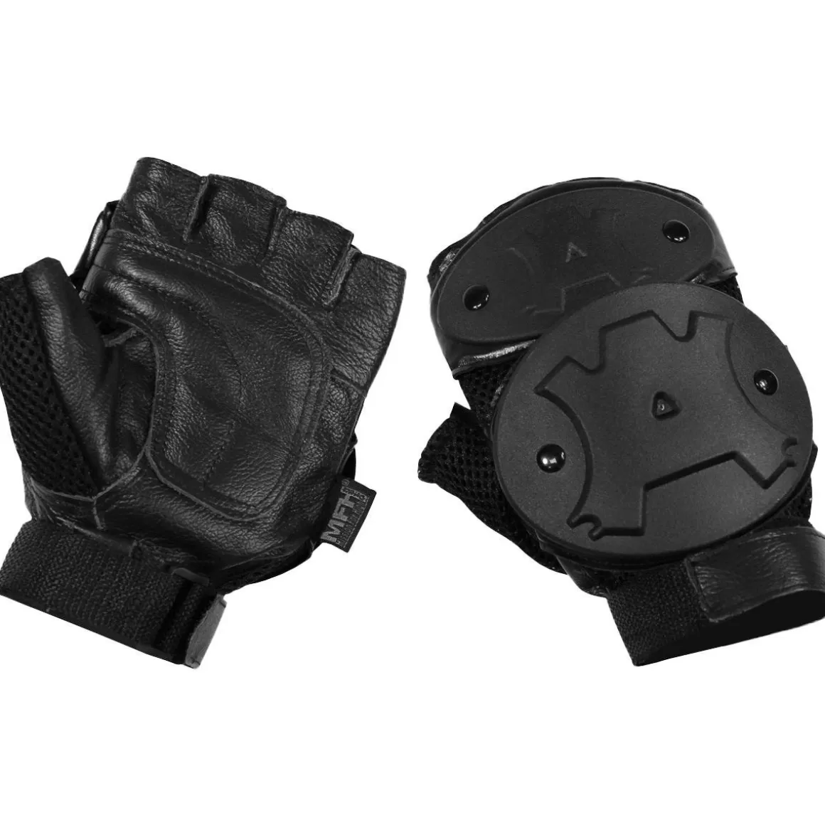 MFH Gloves> Protective Fingerless Gloves Black