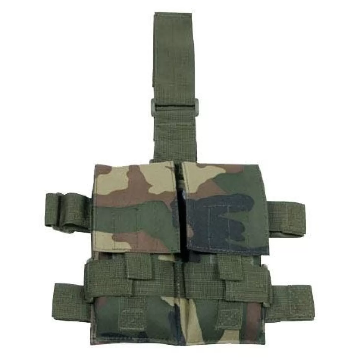 MFH Leg Pouches> Tactical Leg Pouch Double Magazine Woodland