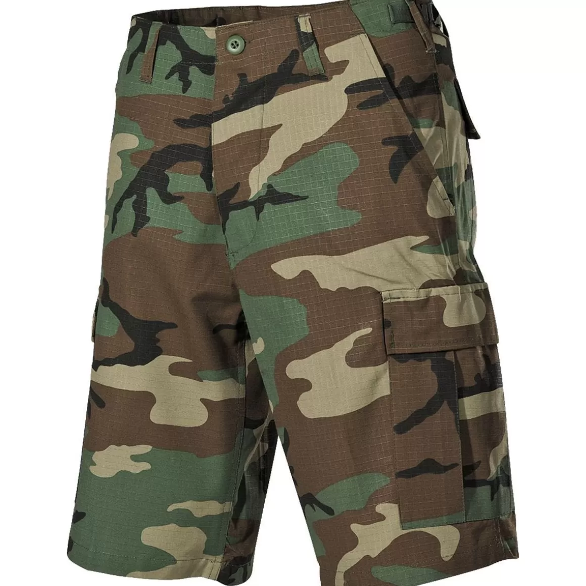 Mil-Tec Shorts>Mfh Us Bdu Bermuda Shorts Ripstop Woodland