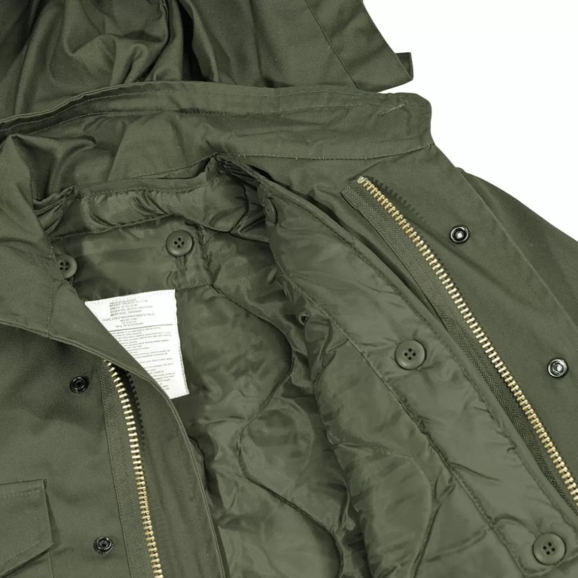 MFH Jackets & Coats> Us M65 Field Jacket With Quilted Lining Od Green