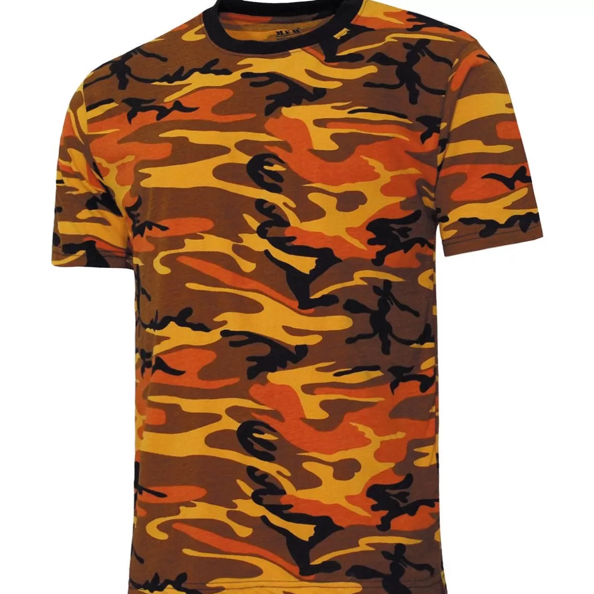 MFH T-Shirts & Vests> Us Streetstyle T-Shirt Orange Camo