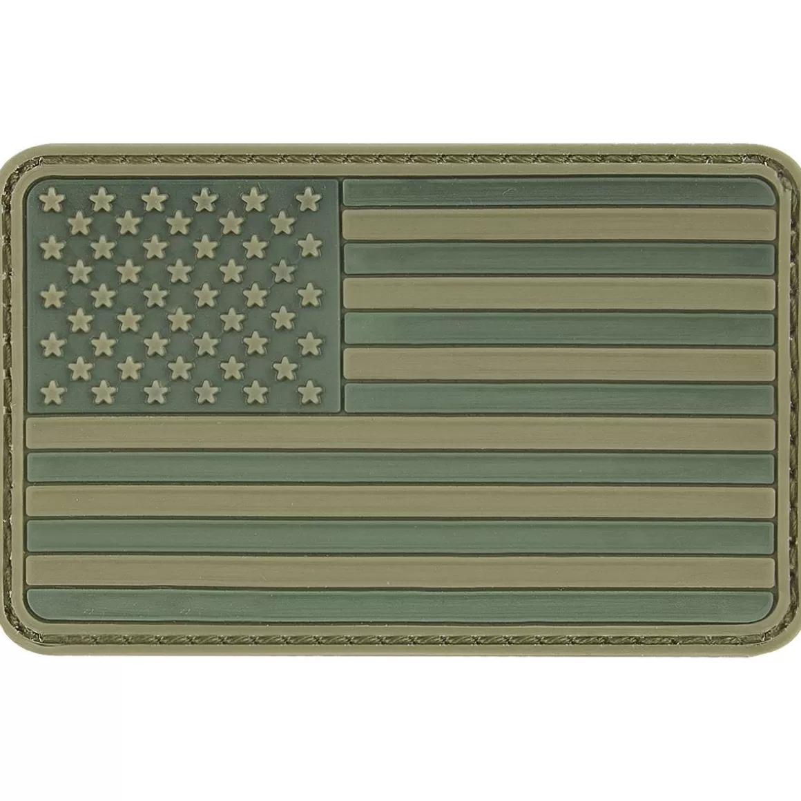 MFH Badges & Patches> Usa 3D Hook-And-Loop Flag Patch Olive