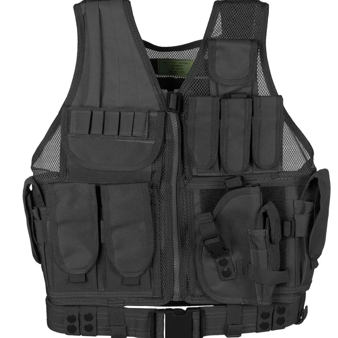 MFH Vests> Usmc Vest With Belt Black