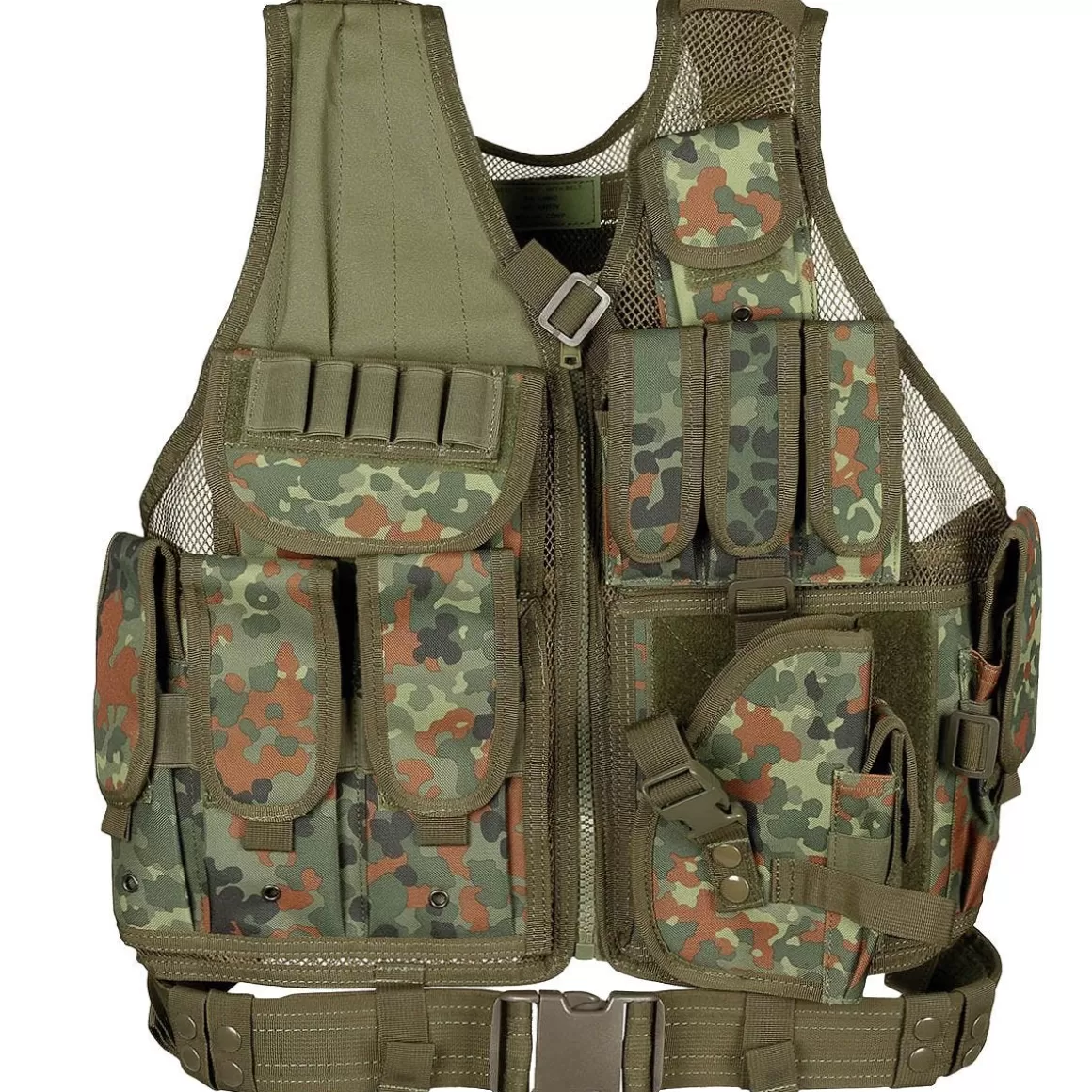 MFH Vests> Usmc Vest With Belt Flecktarn