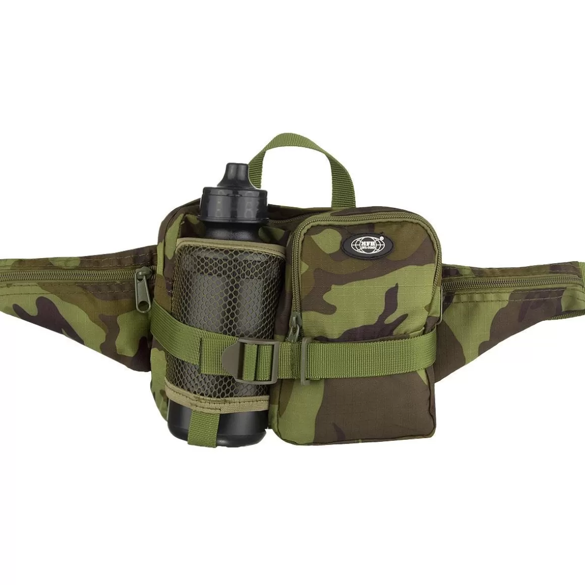 MFH Waist Packs> Waist Bag With Bottle Czech Woodland