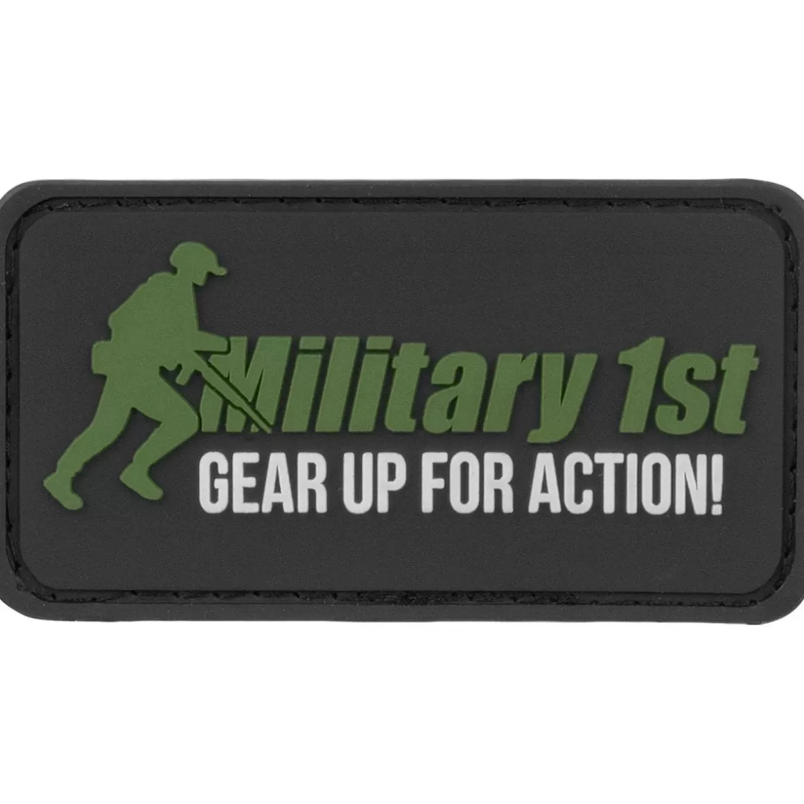 Other Badges & Patches>Military 1St Gear Up For Action Patch Black/White/Green