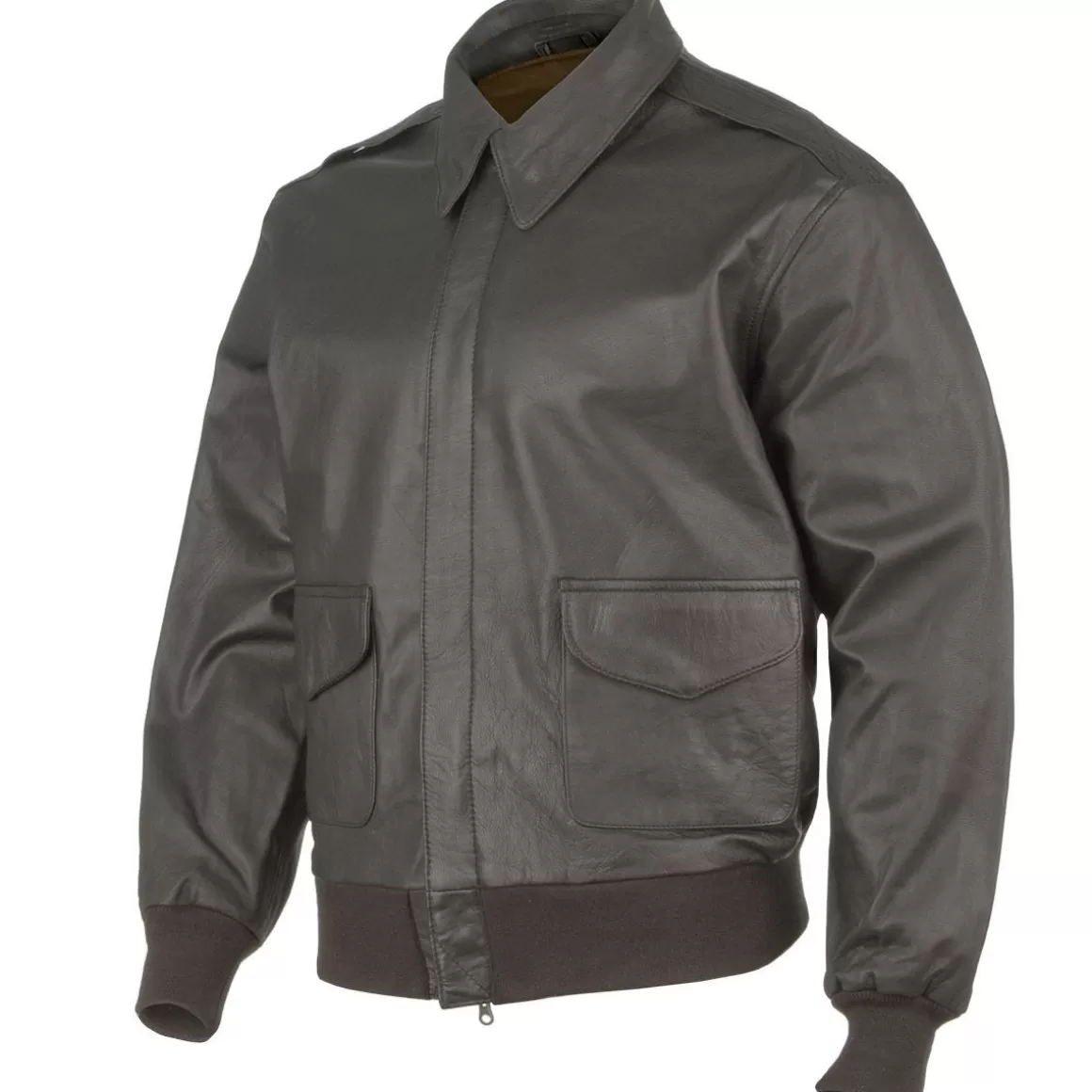 Mil-Tec Jackets & Coats> A-2 Leather Flight Jacket Brown