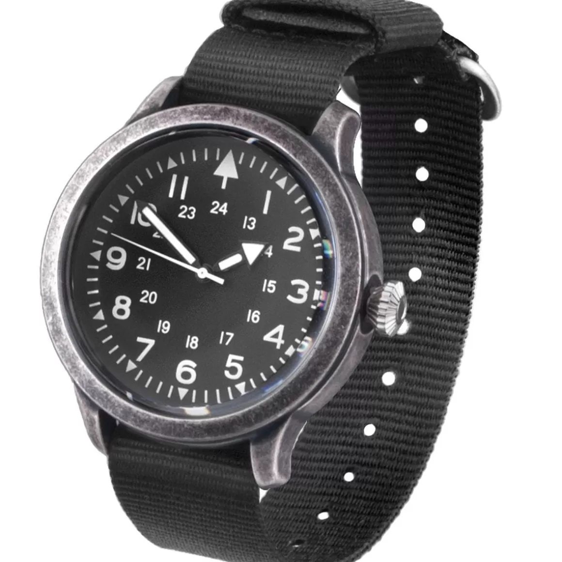 Mil-Tec Watches> British Style Army Watch Stainless Steel Dull