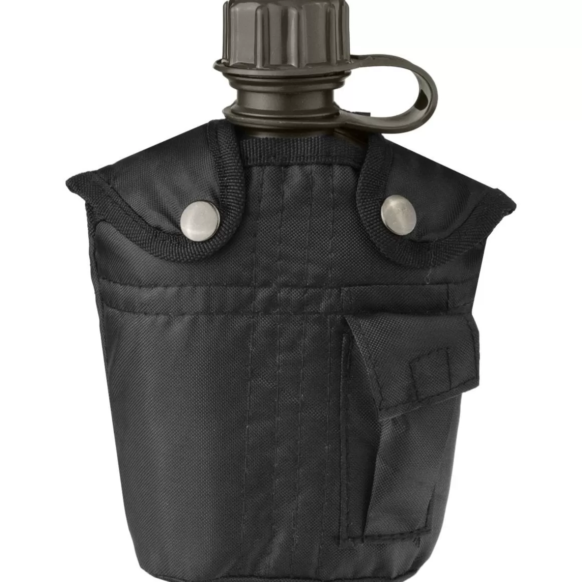 Mil-Tec Water & Hydration> Canteen With Cover 1 Litre Black