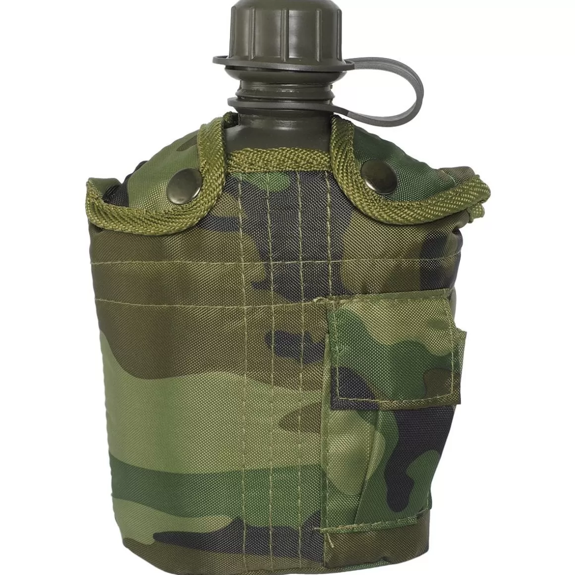 Mil-Tec Water & Hydration> Canteen With Cover 1 Litre Woodland