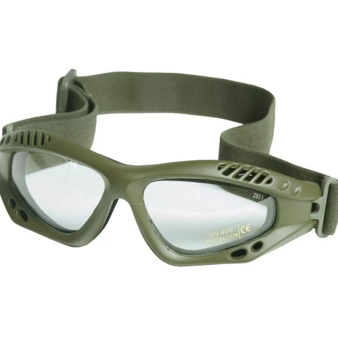 Mil-Tec Goggles> Commando Goggles Air Pro Clear Lens Olive Frame