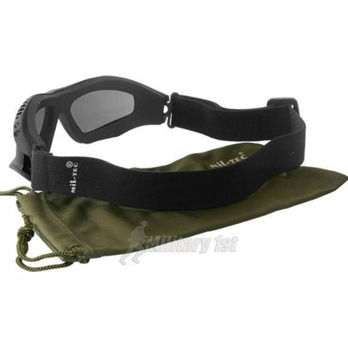 Mil-Tec Goggles> Commando Goggles Air Pro Smoke Lens Black Frame