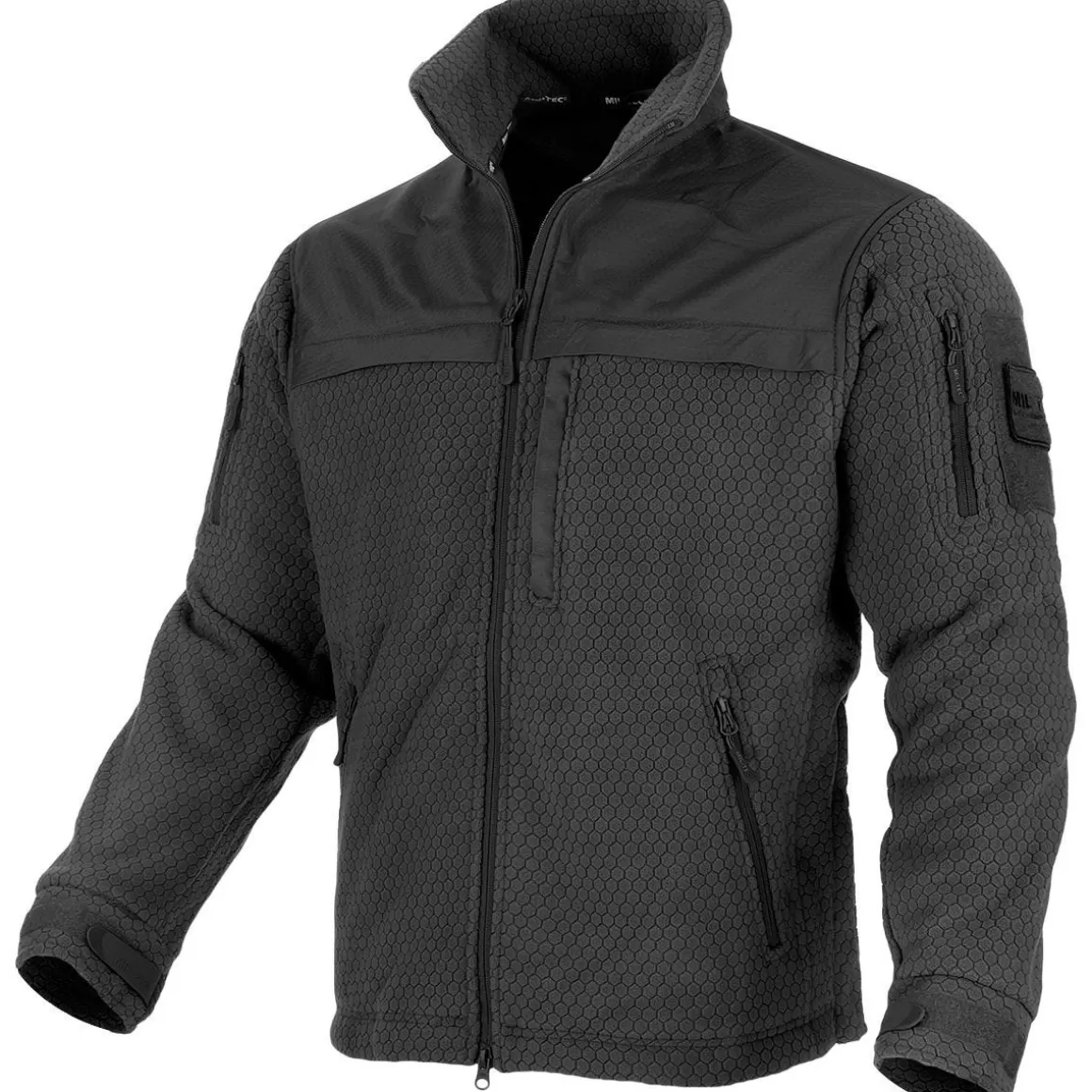 Mil-Tec Fleeces> Elite Fleece Hextac Jacket Black