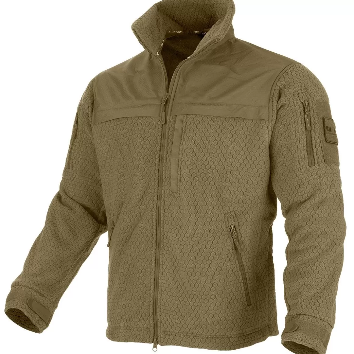 Helikon Fleeces>Mil-Tec Elite Fleece Hextac Jacket Dark Coyote