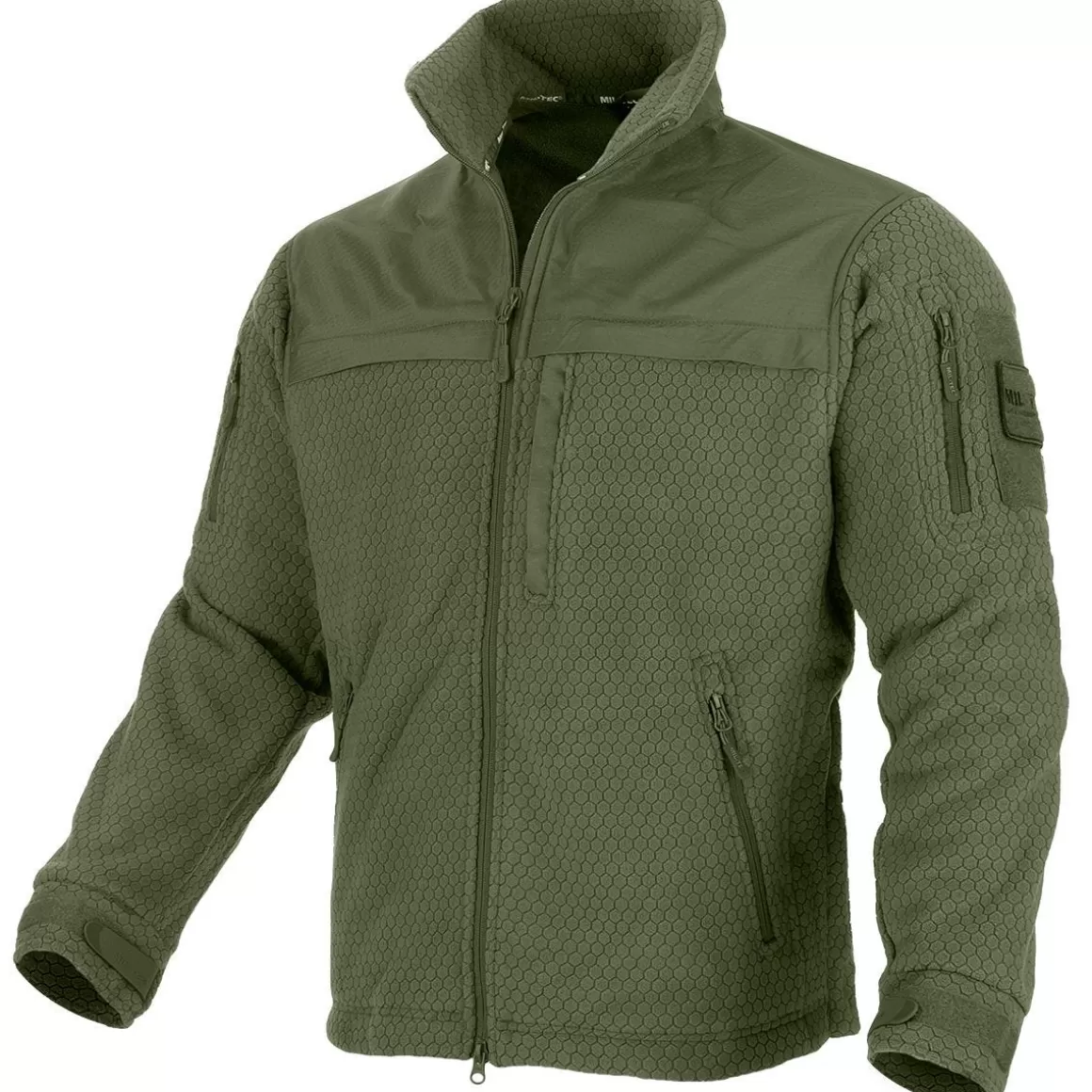 Helikon Fleeces>Mil-Tec Elite Fleece Hextac Jacket Olive