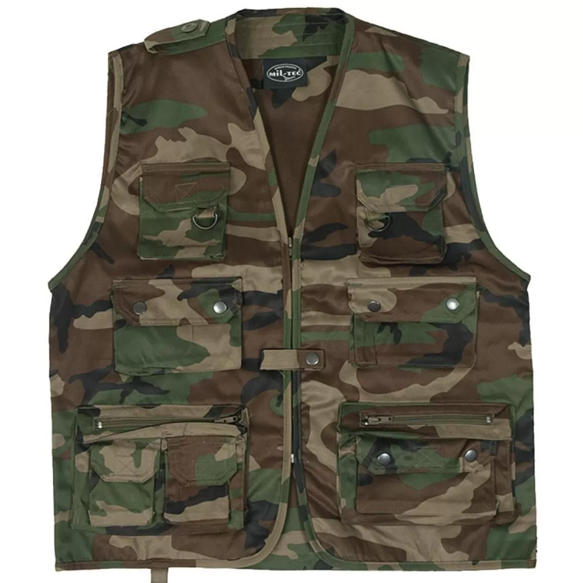 Mil-Tec Multipurpose Vests> Fishing Vest Woodland