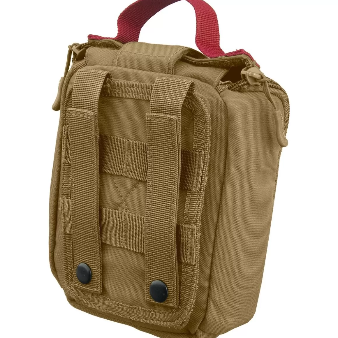 Mil-Tec Utility Pouches> Individual First Aid Kit Laser Cut Pouch Dark Coyote