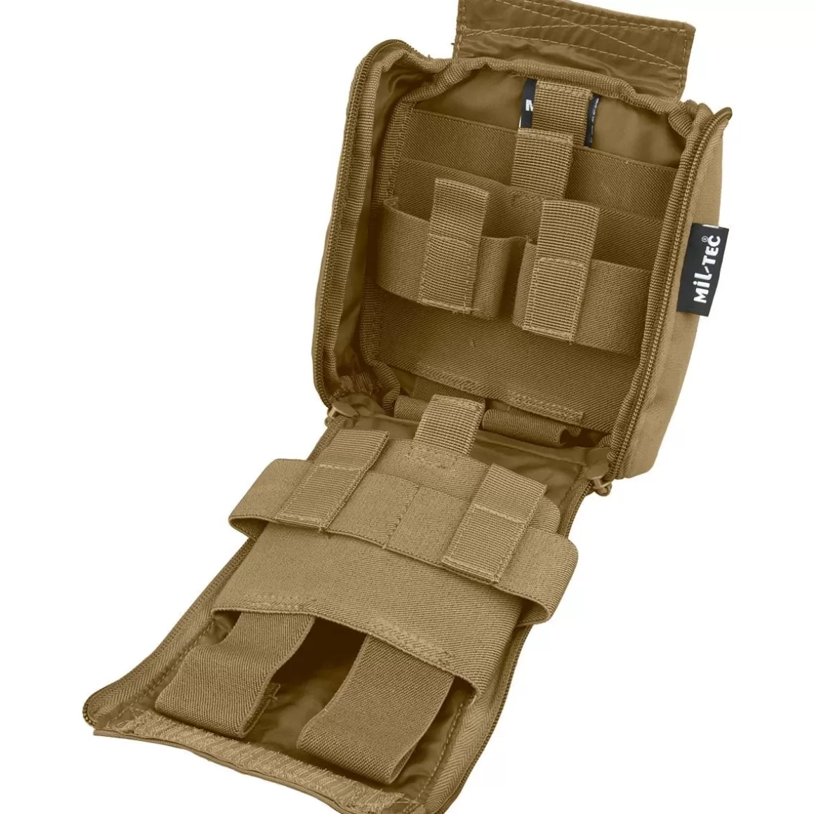 Mil-Tec Utility Pouches> Individual First Aid Kit Laser Cut Pouch Dark Coyote