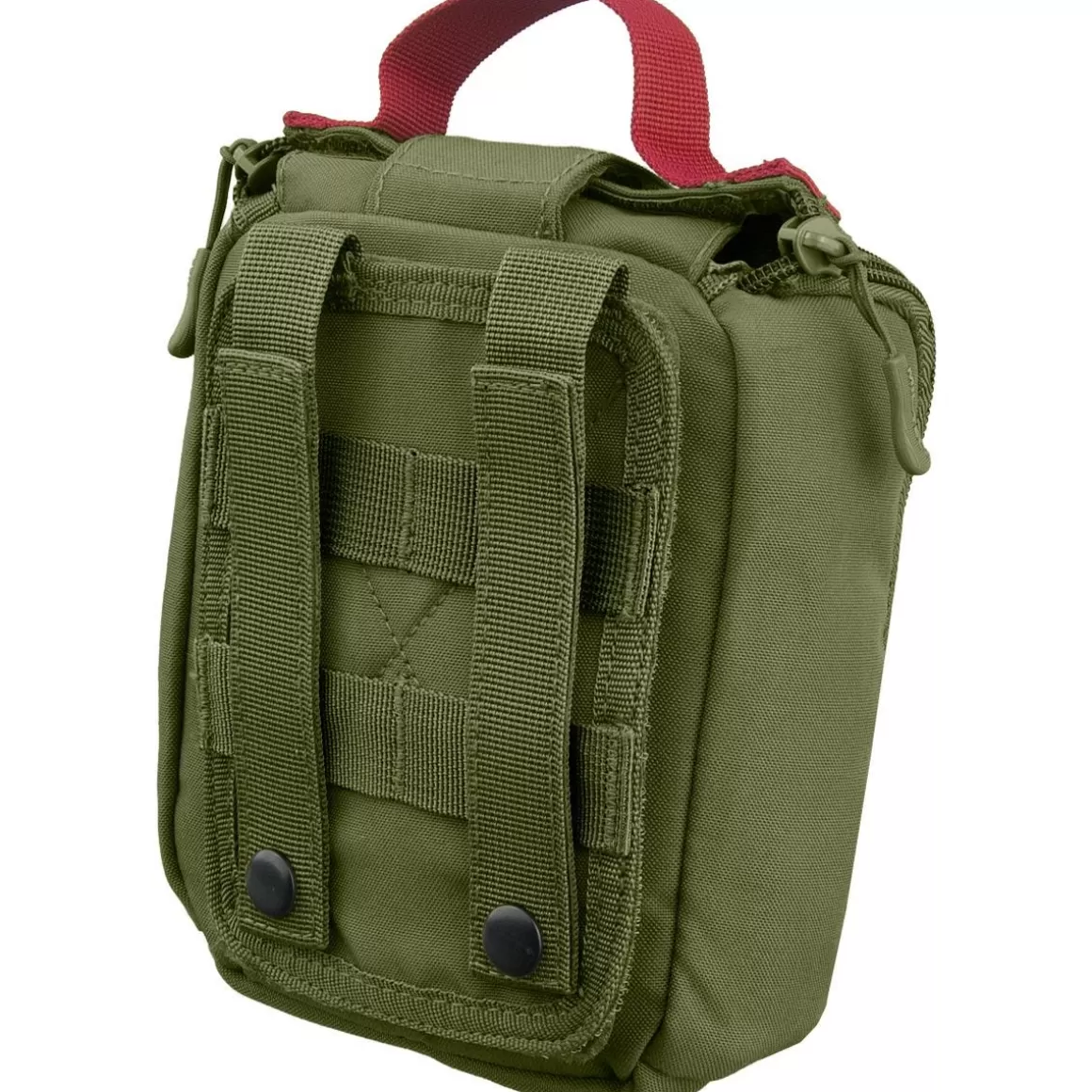 Mil-Tec Utility Pouches> Individual First Aid Kit Laser Cut Pouch Olive