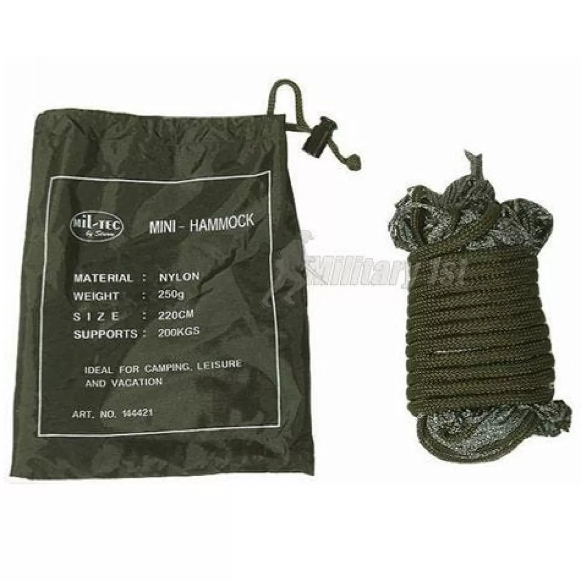 Mil-Tec Sleeping Gear> Mini Nylon Hammock Olive