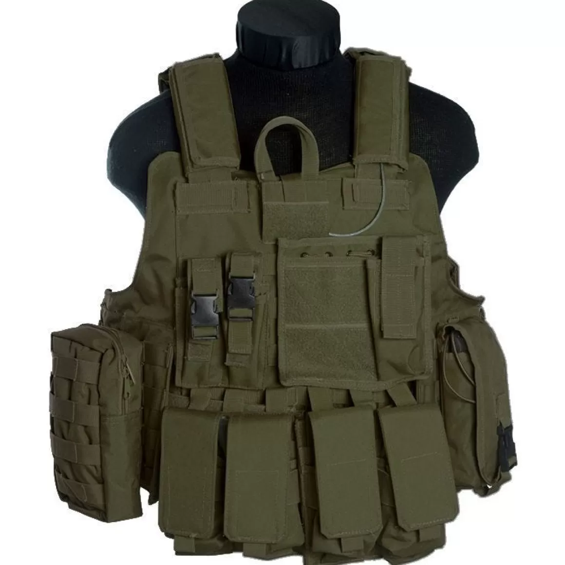 Mil-Tec Vests> M.Release Molle Combat Vest Olive