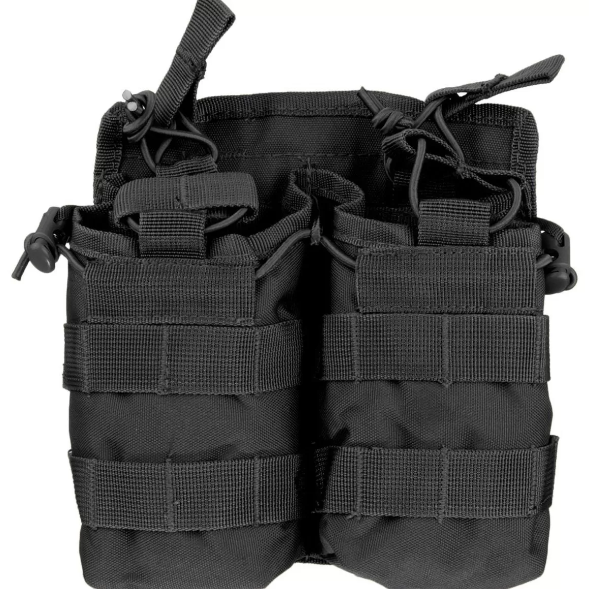 Mil-Tec Magazine Pouches> Open Top Double Mag Pouch Black