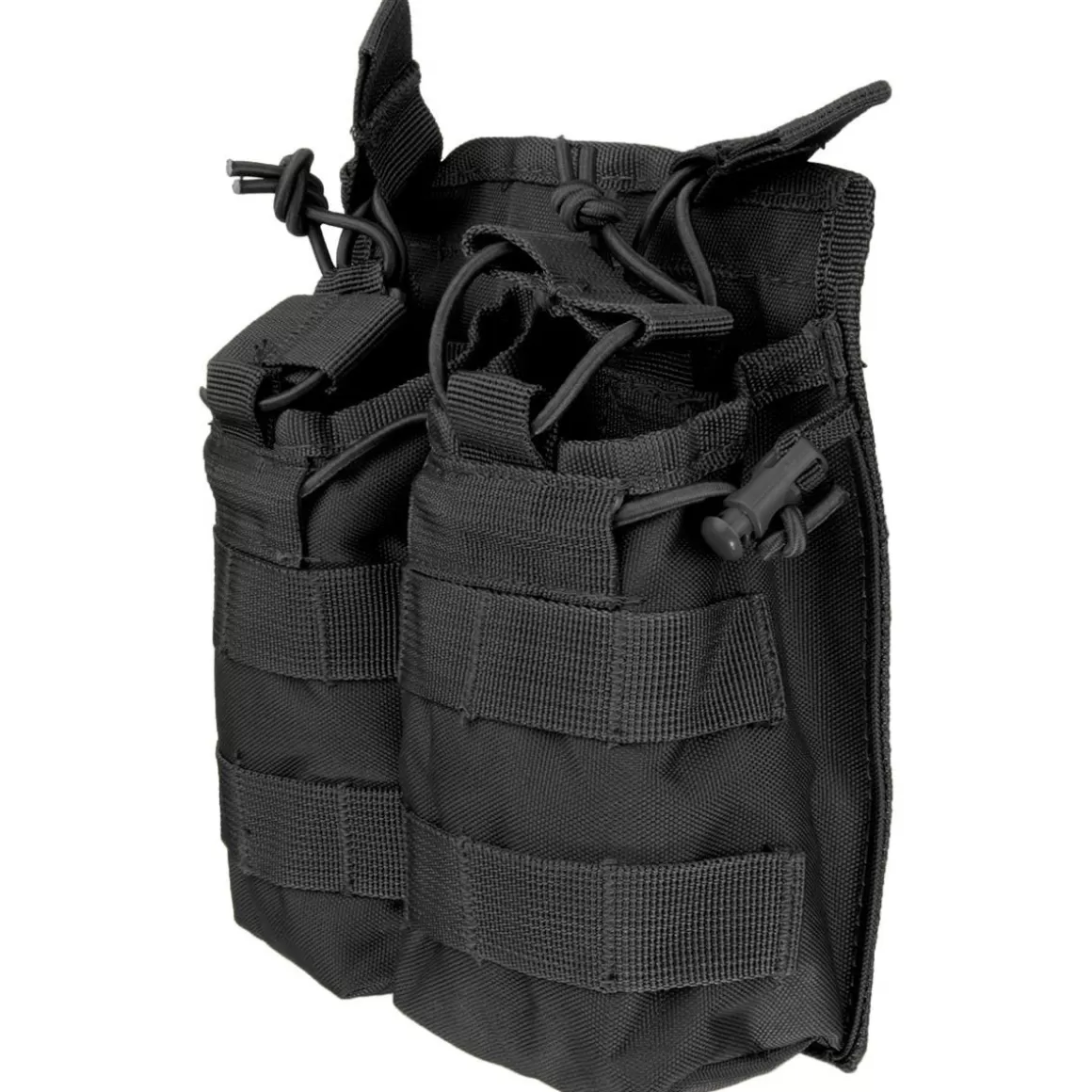 Mil-Tec Magazine Pouches> Open Top Double Mag Pouch Black