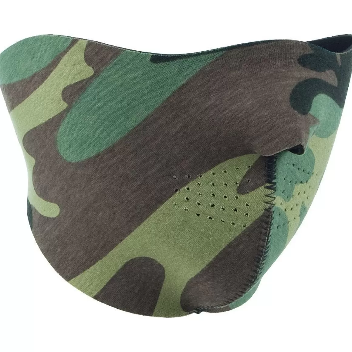 Flyye Industries Headwear>Mil-Tec Reversible Neoprene Half Face Mask Black / Woodland