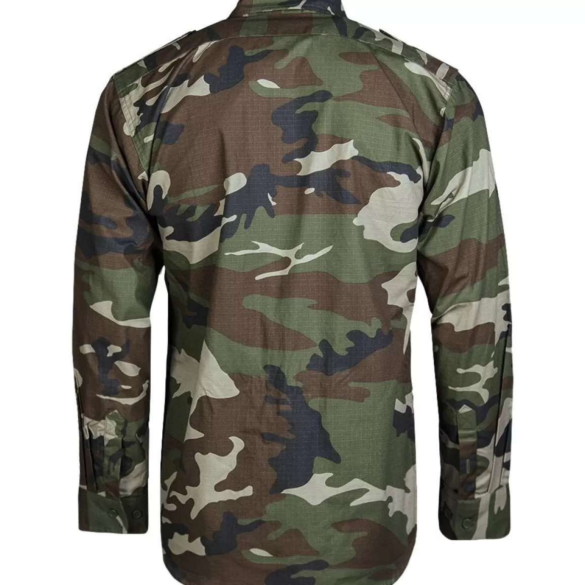 Flyye Industries Shirts>Mil-Tec Ripstop Shirt Long Sleeve Cce