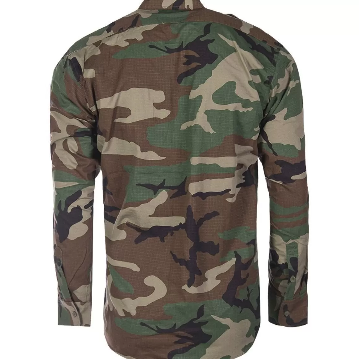 Wisport Shirts>Mil-Tec Ripstop Shirt Long Sleeve Woodland