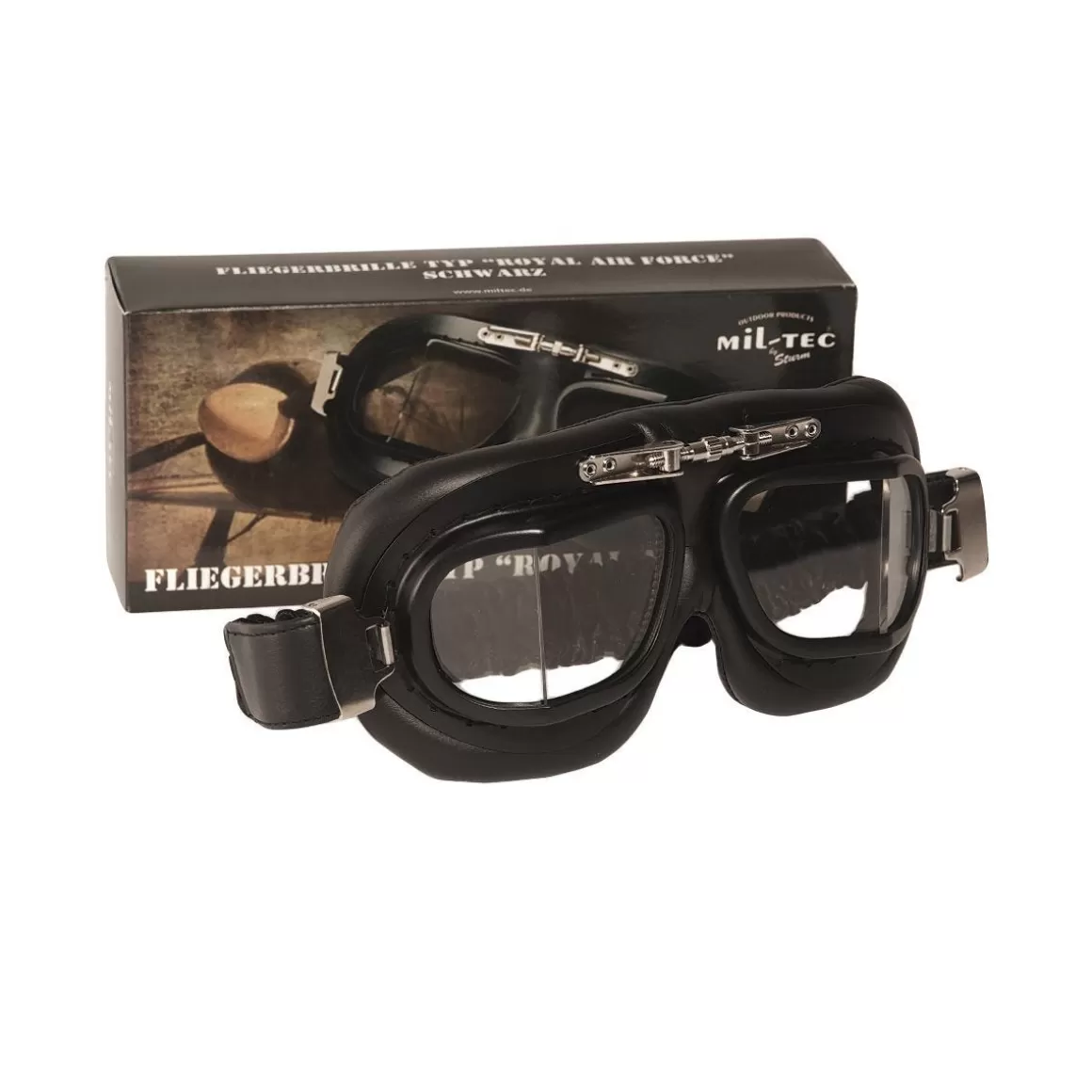 Mil-Tec Goggles> Royal Air Force Aviator Googles Black