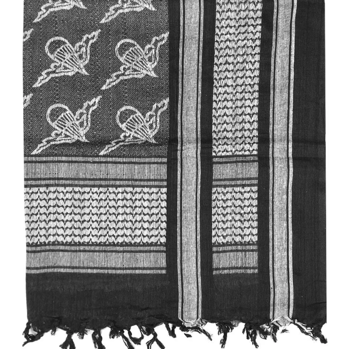 First Tactical Scarves>Mil-Tec Shemagh Scarf Paratrooper Black / White