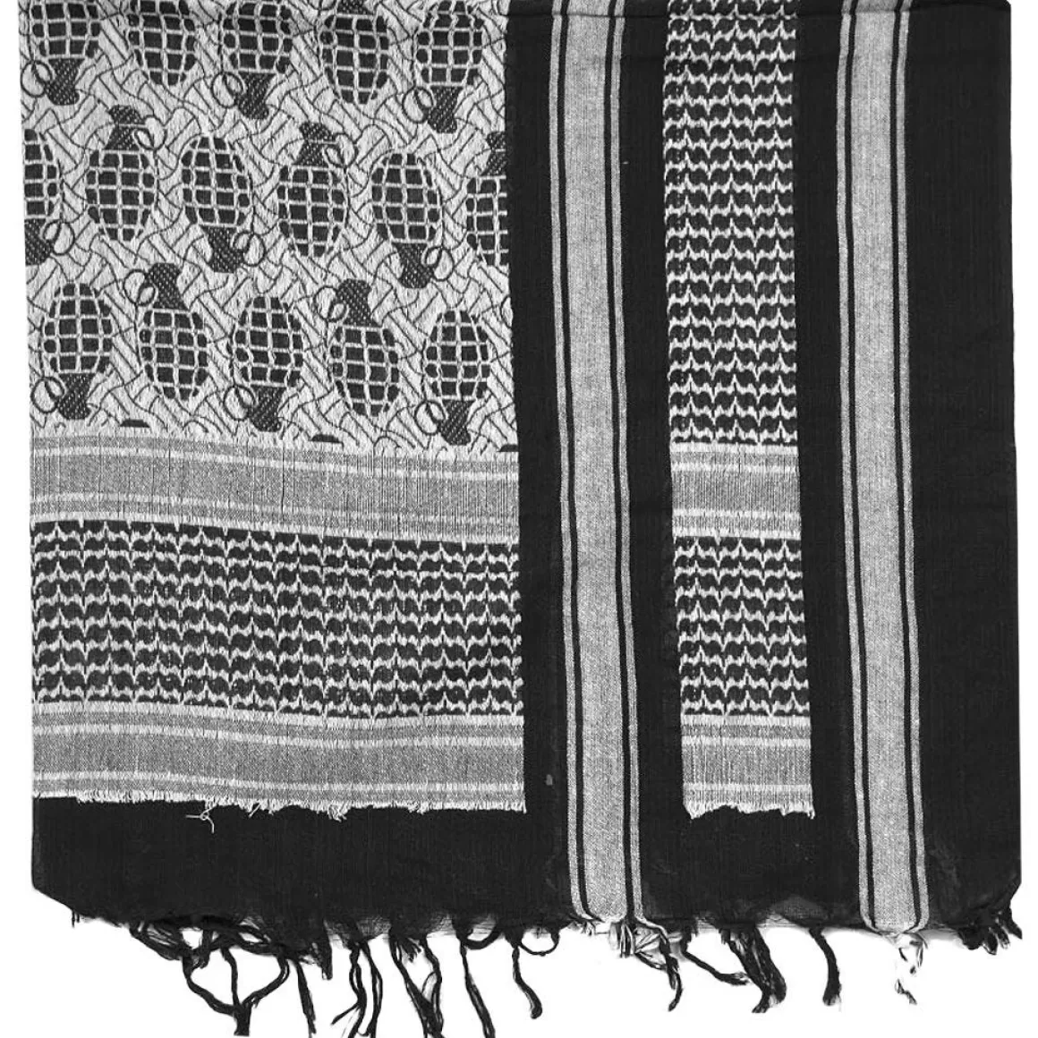 Highlander Scarves>Mil-Tec Shemagh Scarf Pineapple Black / White