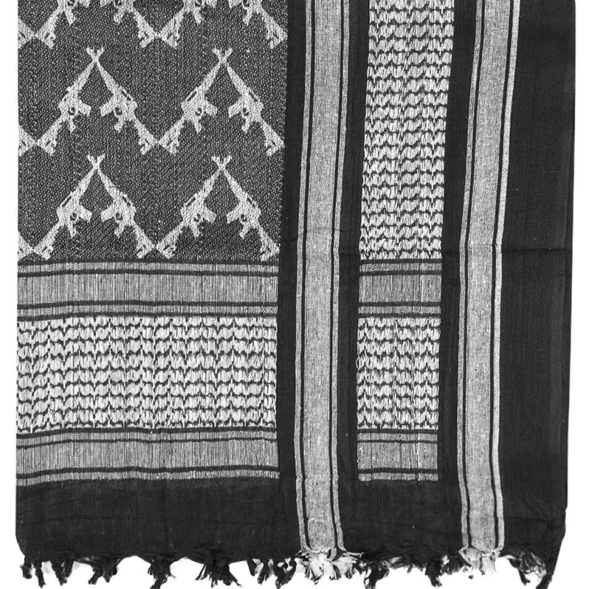 Brandit Scarves>Mil-Tec Shemagh Scarf Rifles Black / White