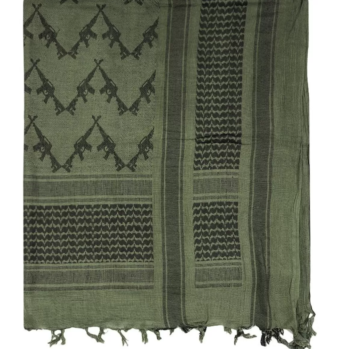 Highlander Scarves>Mil-Tec Shemagh Scarf Rifles Olive / Black