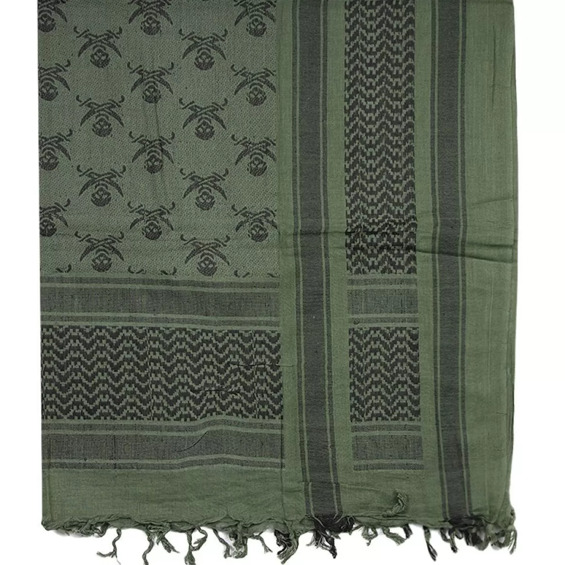 MFH Scarves>Mil-Tec Shemagh Scarf Skull Olive / Black