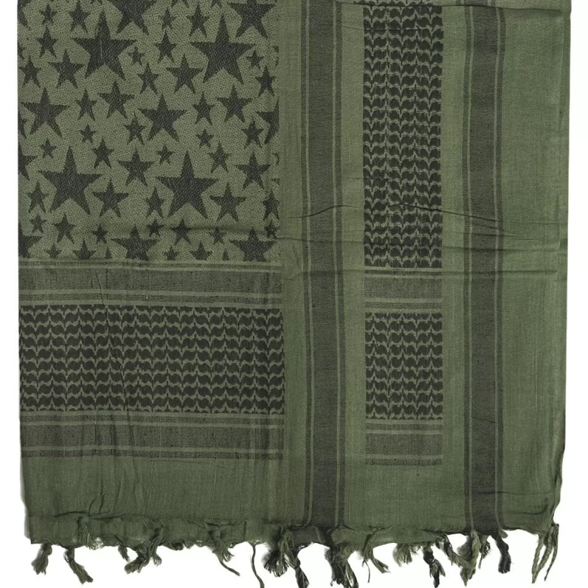 Highlander Scarves>Mil-Tec Shemagh Scarf Stars Olive / Black