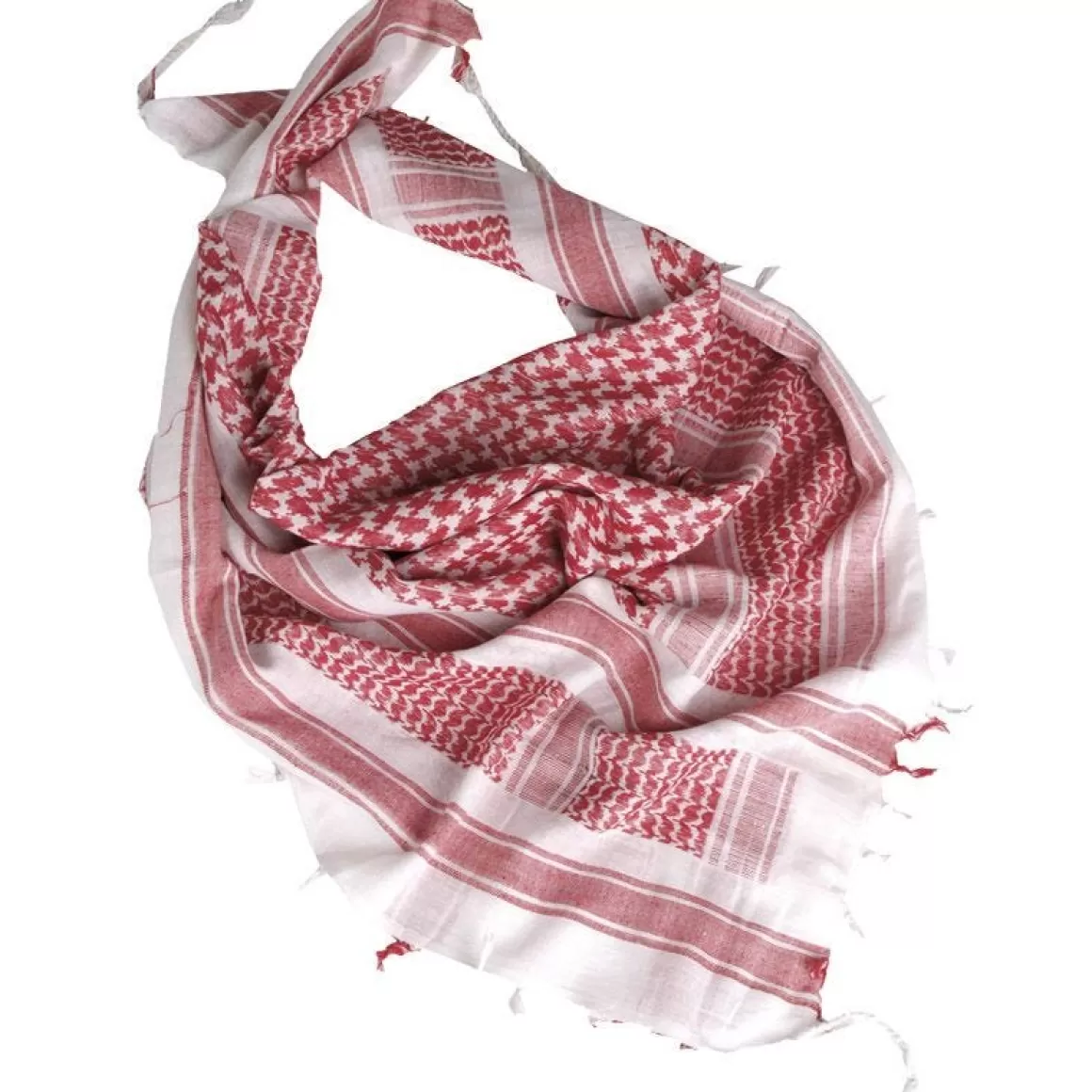 Highlander Scarves>Mil-Tec Shemagh White / Red