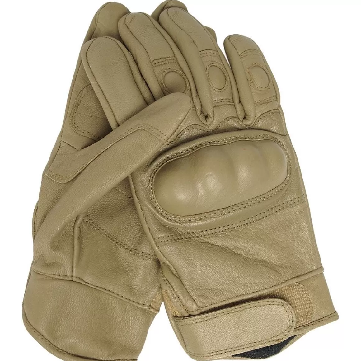 Mil-Tec Gloves> Tactical Gloves Leather Coyote