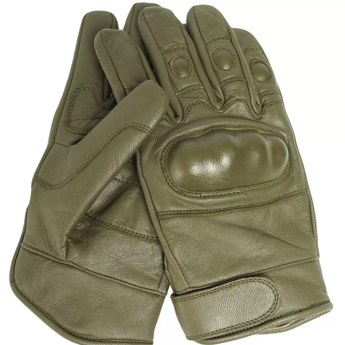 Mil-Tec Gloves> Tactical Gloves Leather Olive